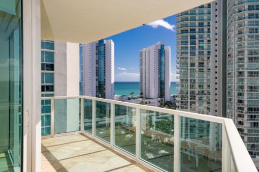 Florida condo balcony view of other condos