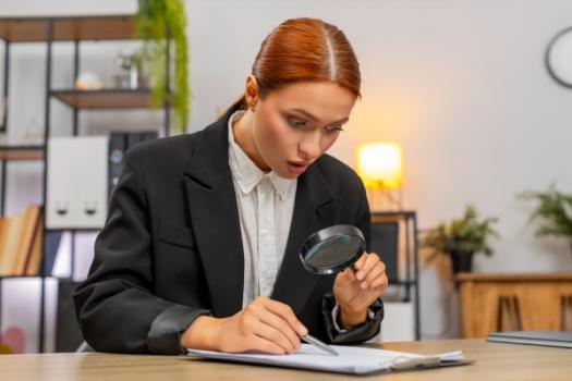 Businesswoman signing contract