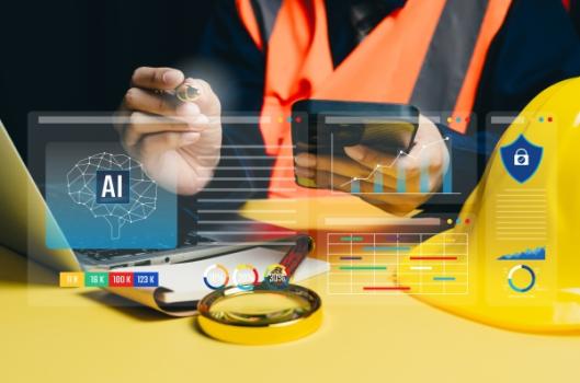 Construction person using AI