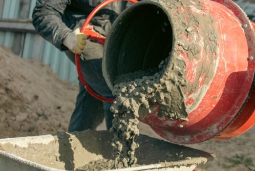 Concrete being poured