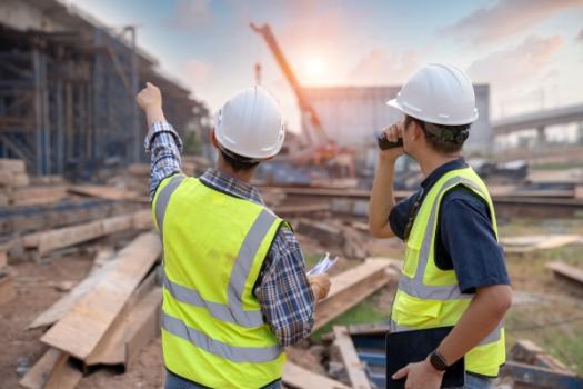 Construction workers at site