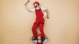 Quick Note: Be Careful with Pay if Paid Clauses (Both Subcontractors and General Contractors) Construction worker in funny pose