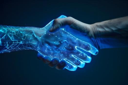 AI and Human Handshake