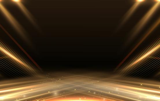 Gold spotlight stars