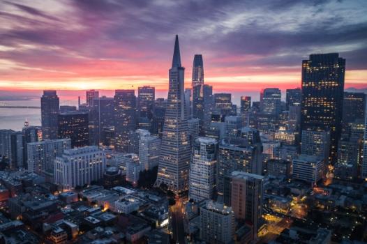 San Francisco Feels the Headwinds of the AI Wave San Francisco Skyline at Sunrise