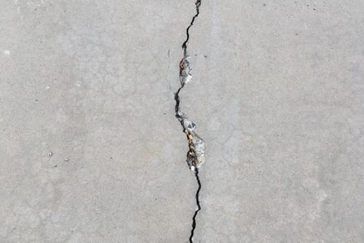 Crack in concrete