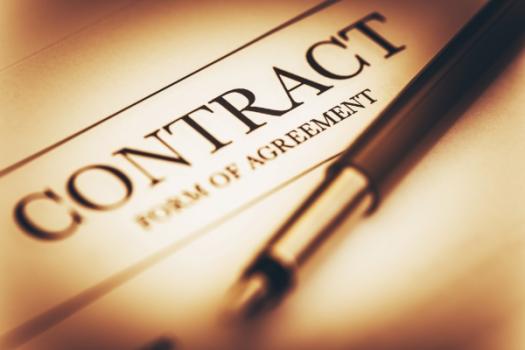 Pen lying on contract