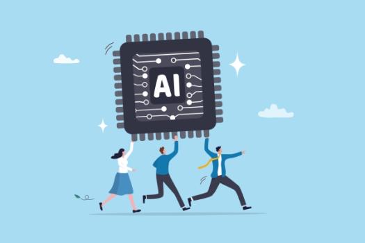 People holding up AI