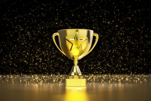 Gold trophy award