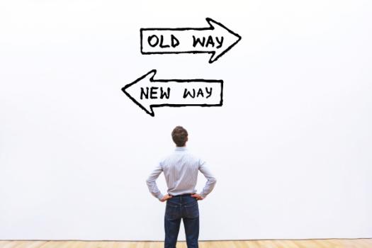 Old Way New Way Arrows Man Must Choose