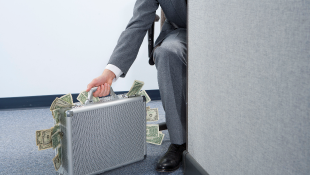 Be Mindful Accepting Payment When Amounts Owed Are In Dispute Businessman with suitcase stuffed with money