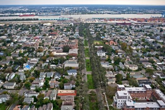 In New Orleans, Katrina Taught a Lesson in Local Resilience Aerial view of New Orleans Year After Katrina