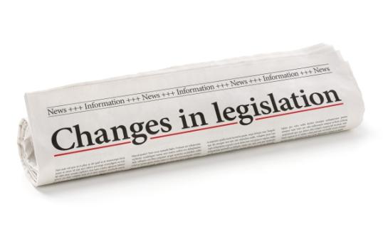 Changes in legislation
