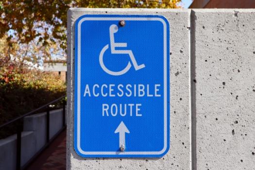 Accessible route sign