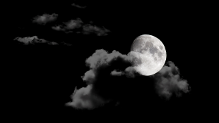 Moon in night sky