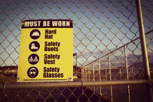 Construction safety sign